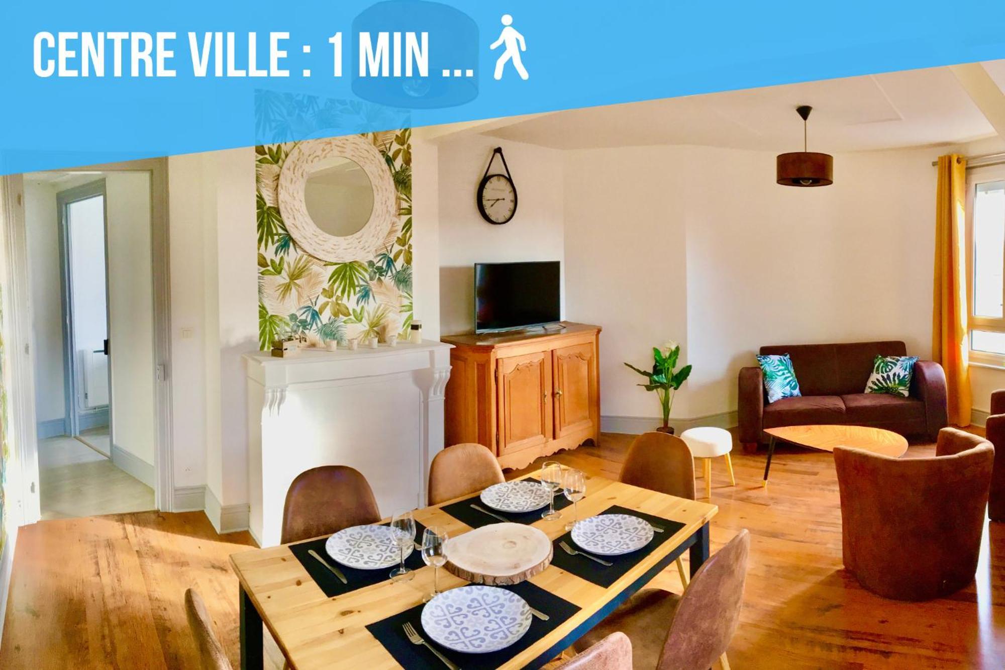 Appartement Le Donjon - T3 80m2 - Hyper Centre - Spacieux & Lumineux *