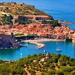 T2 Au Calme-Vue Mer Et Baie De Collioure-Garage