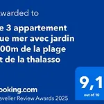 Le 3 Appartement Vue Mer Avec Jardin 100M De La Plage Et De La Thalasso