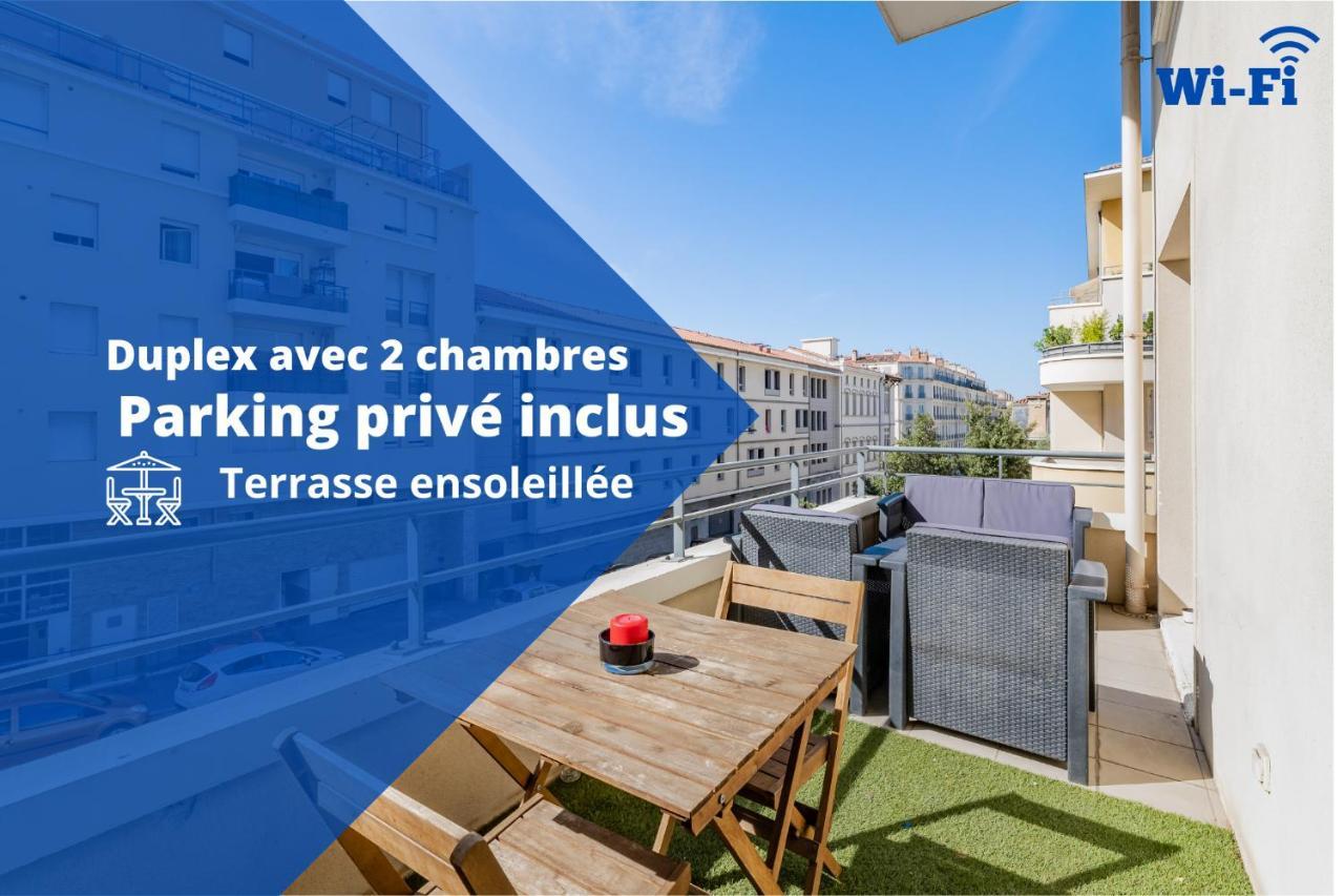 Apartament La Joliette; Duplex 2 Chambres, Parking Inclus+ Terrasse+ Ascenseur